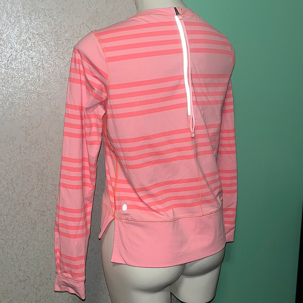 pink striped lululemon long sleeve